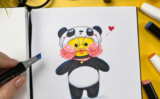 Пошаговка. Рисуем уточку Лалафанфан