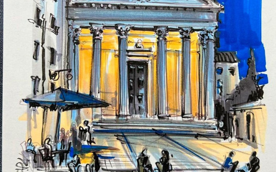 Ночная палитра для архитекрурного скетча