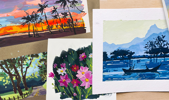 Гуашь. Базовый курс