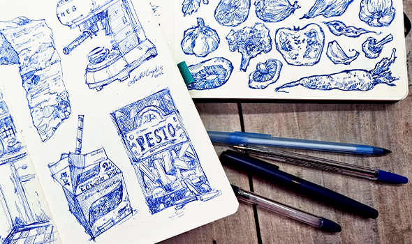 ГРАФИКА. СИНЯЯ РУЧКА