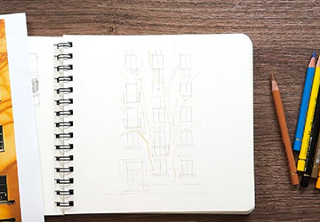 Статика. Фасад здания. Анализ референса и построение