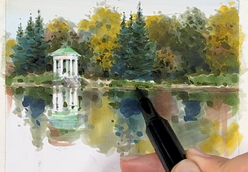 Отражения осеннего парка. Контрасты