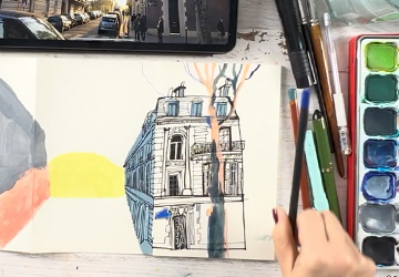 Эйфелева башня. Часть 2 (дом и дерево)