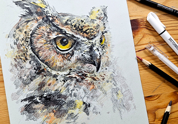 Филин. Детализация и проработка фактур