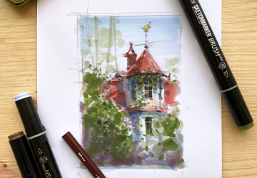 Неидеальные референсы из жизни. Эркер, оплетённый зеленью