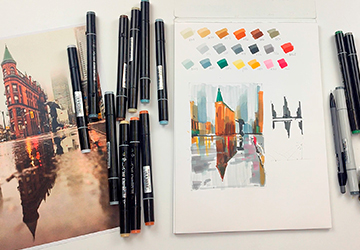 Отражение. Анализ референса и цветовая схема