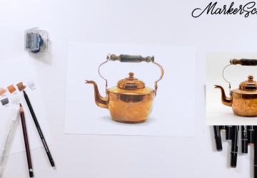 Медный чайник. Цвет и отражение 