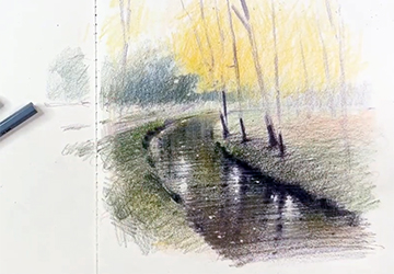 Золотая осень в парке. Часть 4 (текстура воды)