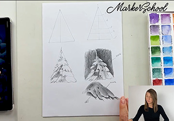 Ёлочка в зимнем лесу