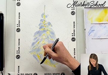 Ёлочка в зимнем лесу. Цвет