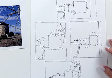 Ветряные мельницы. Композиция