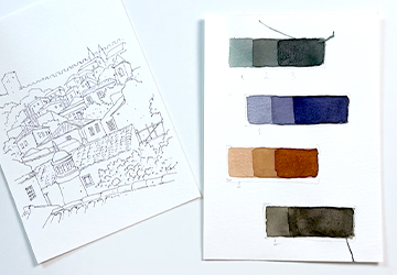 Крепостная стена в Обидуше. О контрастности ближнего и заднего плана