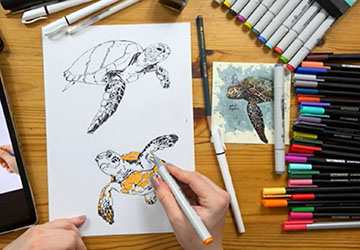 «Водный мир». Прорисовка персонажей и композиции