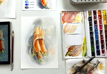 Морковь. Иллюзия объёма