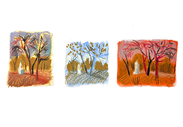 Пейзаж. Подготовительные эскизы