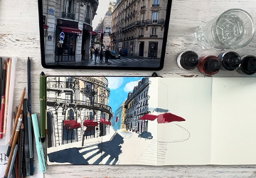 Парижский квартал. Часть 3 (начало прорисовки)