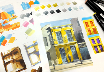 Желтый фасад