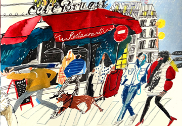 Персонажи у кафе. Часть 3 (детали)