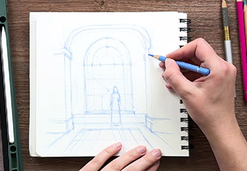 Радиальная (лучевая) композиция. Окно. Построение