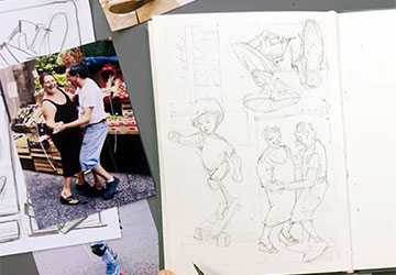 Идея "комикс"-разворота: композиция и отрисовка