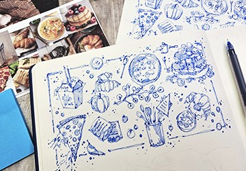 Предметный скетчинг. Продукты. Часть 1