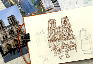 Трэвел разворот. Notre-Dame de Paris.