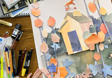 В саду. Сборка композиции