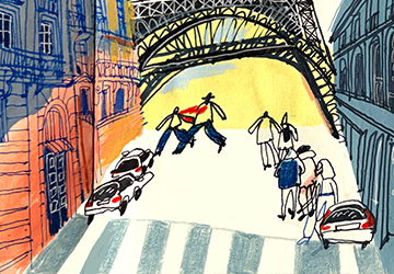 Эйфелева башня. Часть 5 (люди и транспорт)