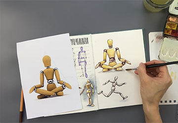 В позе лотоса