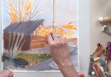 Сельский пейзаж. Мелки