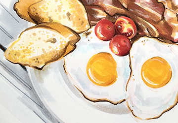 Практика: Скетч на тему завтрака