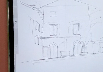 Цветущий полдень. Линейный рисунок