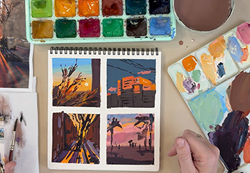 Упражнение: "Такой разный закат!"