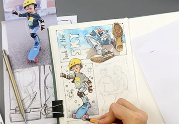 Ребёнок на скейте