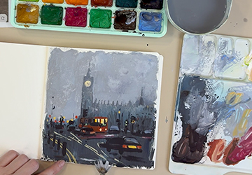 Пасмурный день. Городской пейзаж