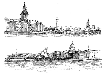 Панорамы Санкт-Петербурга. Графика лайнеры. Лектор Анастасия Агеева