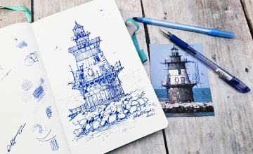 Маяк. Синяя ручка