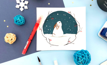 ЗАЯЦ В СНЕГУ