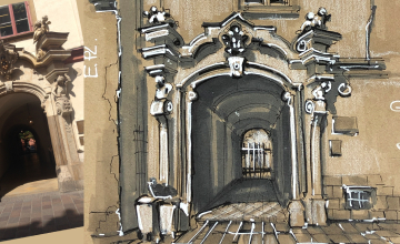 АРКА В КРАКОВЕ. Рисуем в крафте