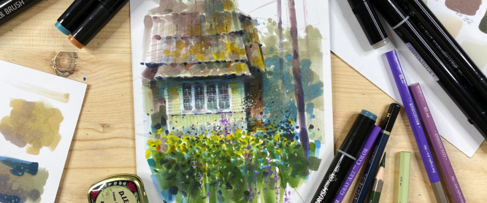 Дача с люпинами