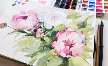 ПИОНЫ акварелью