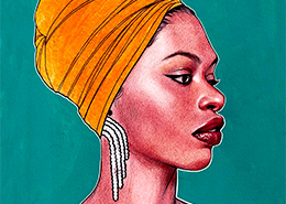 Портрет в смешанной технике