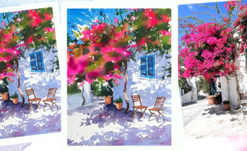 Солнечный греческий дворик