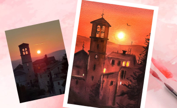 ЗАКАТ В СТАРИННОМ ГОРОДЕ