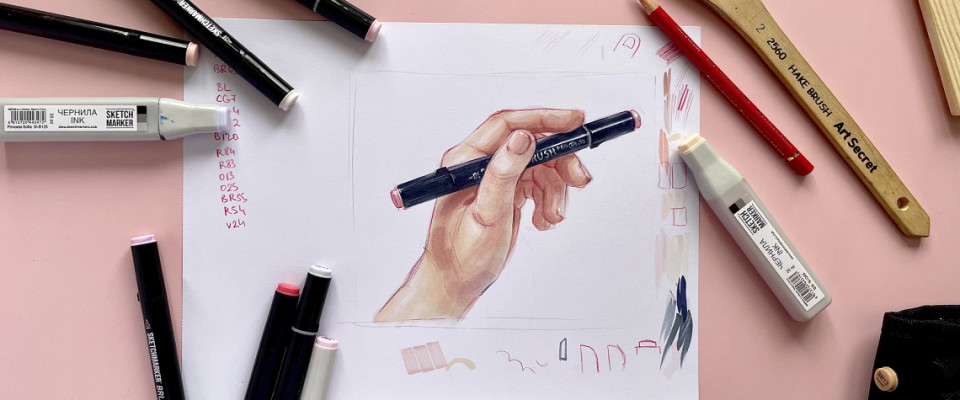 Рука с маркером