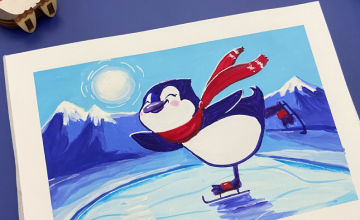 Пингвин на коньках