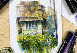 Бесплатный мастер-класс "Дача в Люпинах"